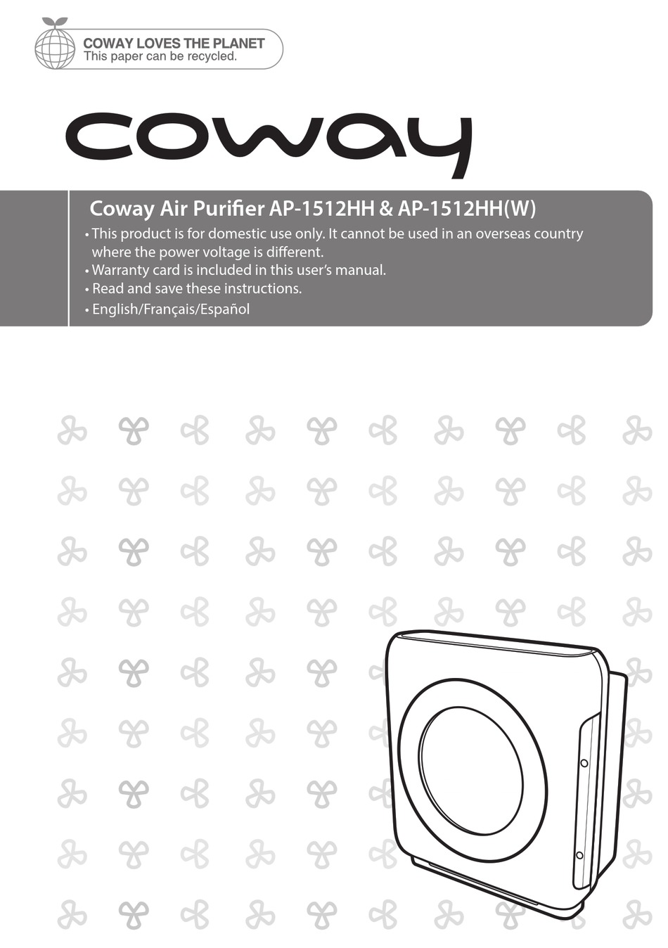 COWAY AP-1512HH USER MANUAL Pdf Download | ManualsLib