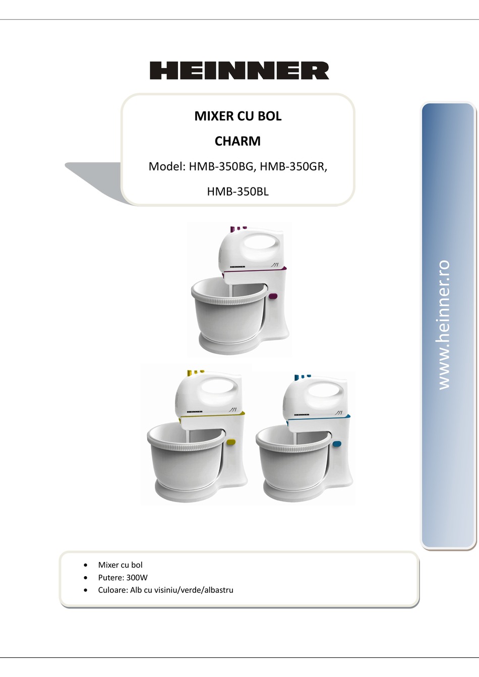 HEINNER CHARM HMB350BG USER MANUAL Pdf Download ManualsLib