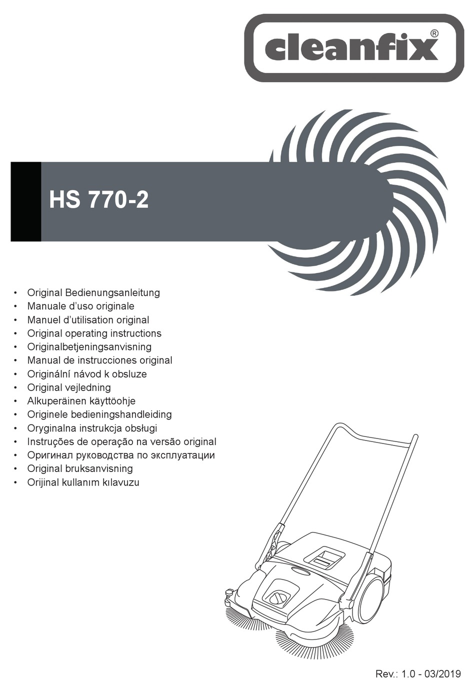 Cleanfix Hs 770 2 Original Operating Instructions Pdf Download Manualslib