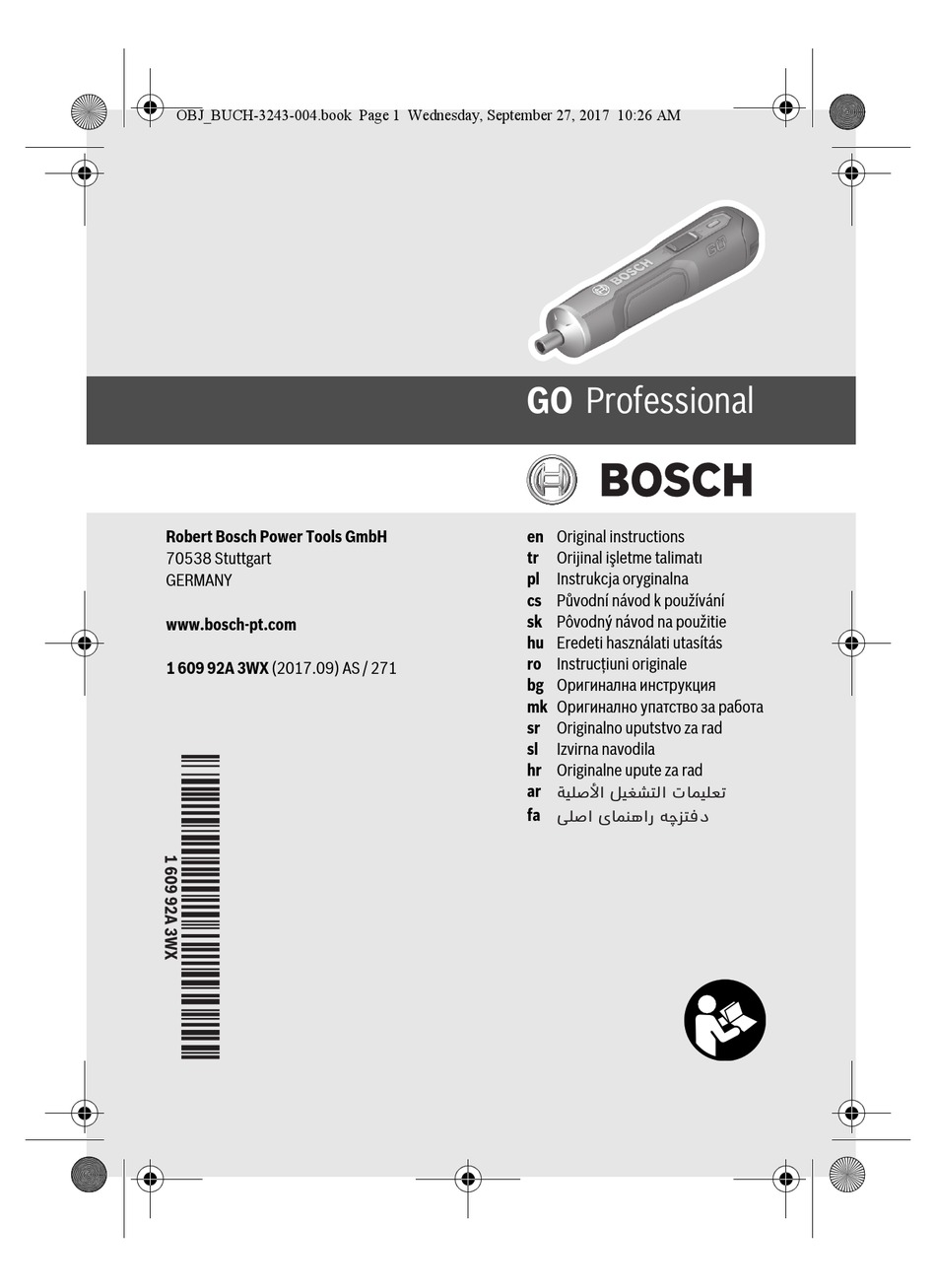 BOSCH PROFESSIONAL GO INSTRUCTIONS MANUAL Pdf Download ManualsLib