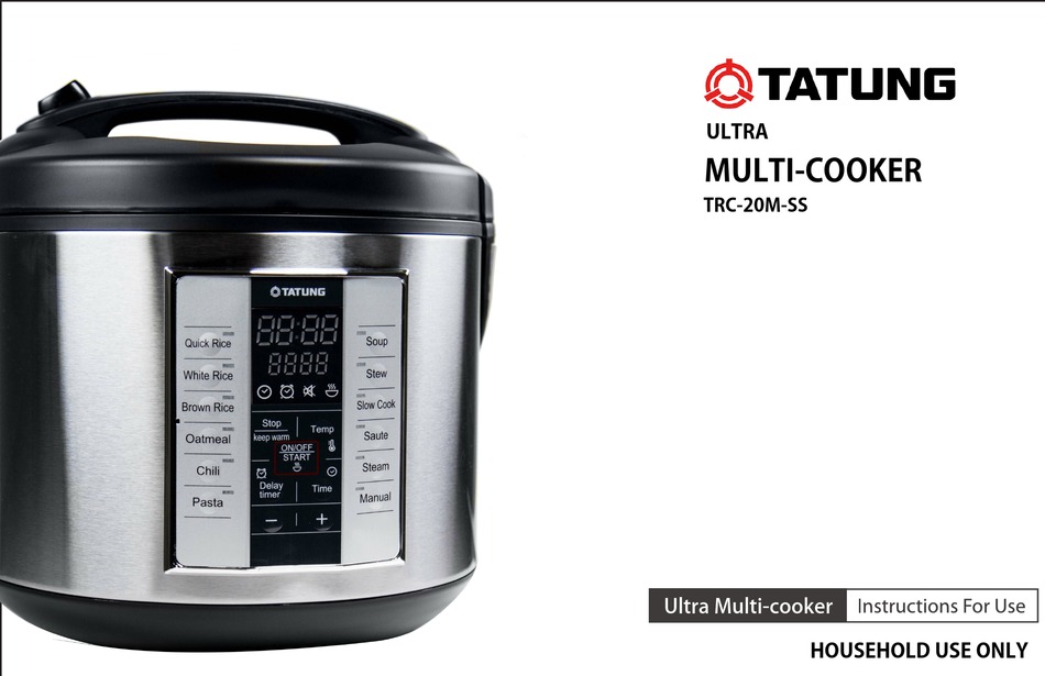 Tatung Tatung TRC-20M-SS Ultra Multi Cooker & Steamer; Black TRC-20M-SS