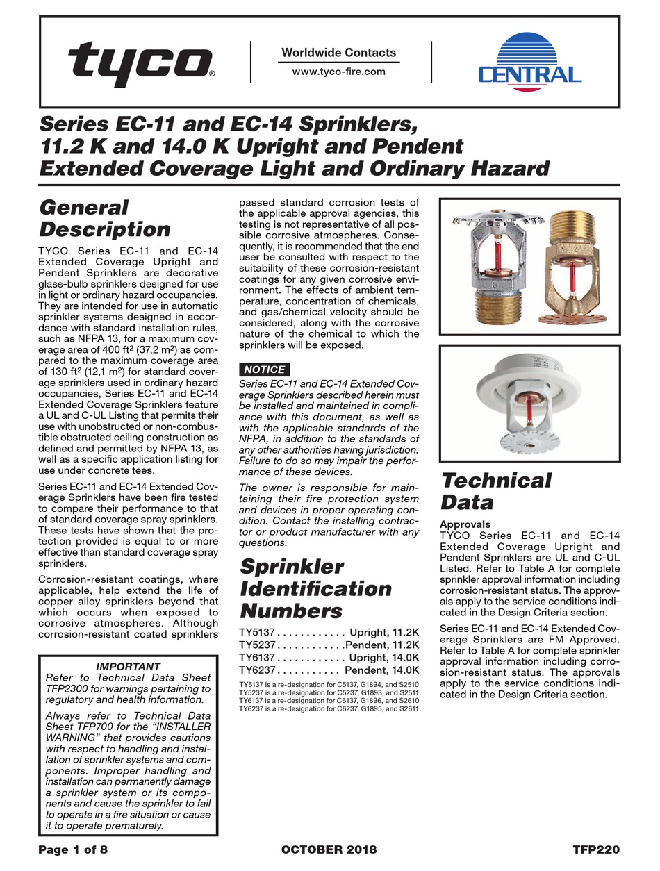 TYCO EC-11 SERIES QUICK MANUAL Pdf Download | ManualsLib