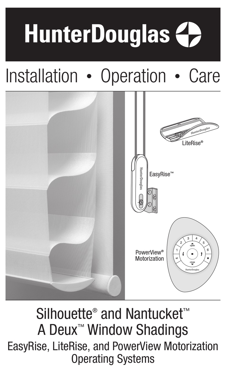 HUNTER DOUGLAS SILHOUETTE A DEUX INSTALLATION OPERATION CARE Pdf Download ManualsLib