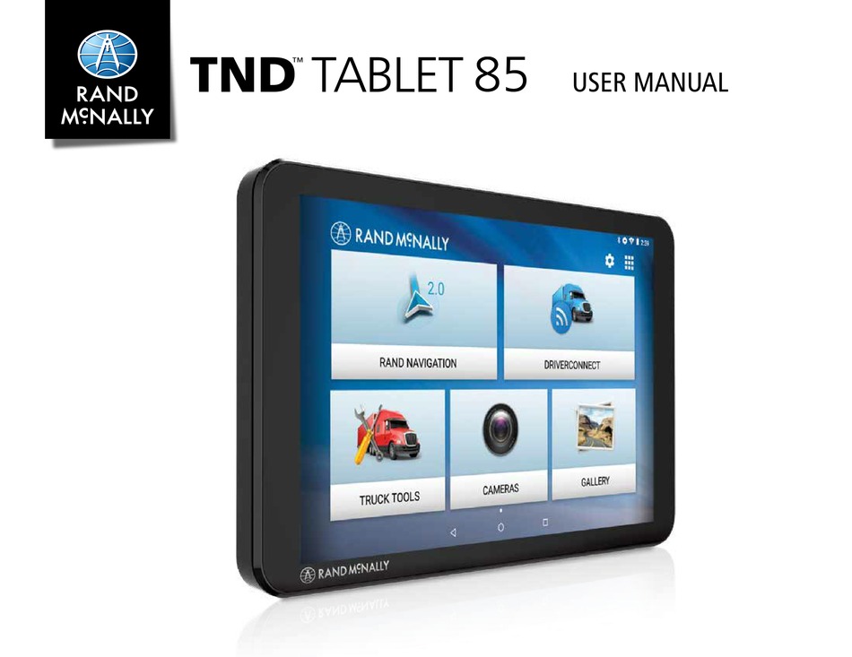 RAND MCNALLY TND 85 USER MANUAL Pdf Download | ManualsLib