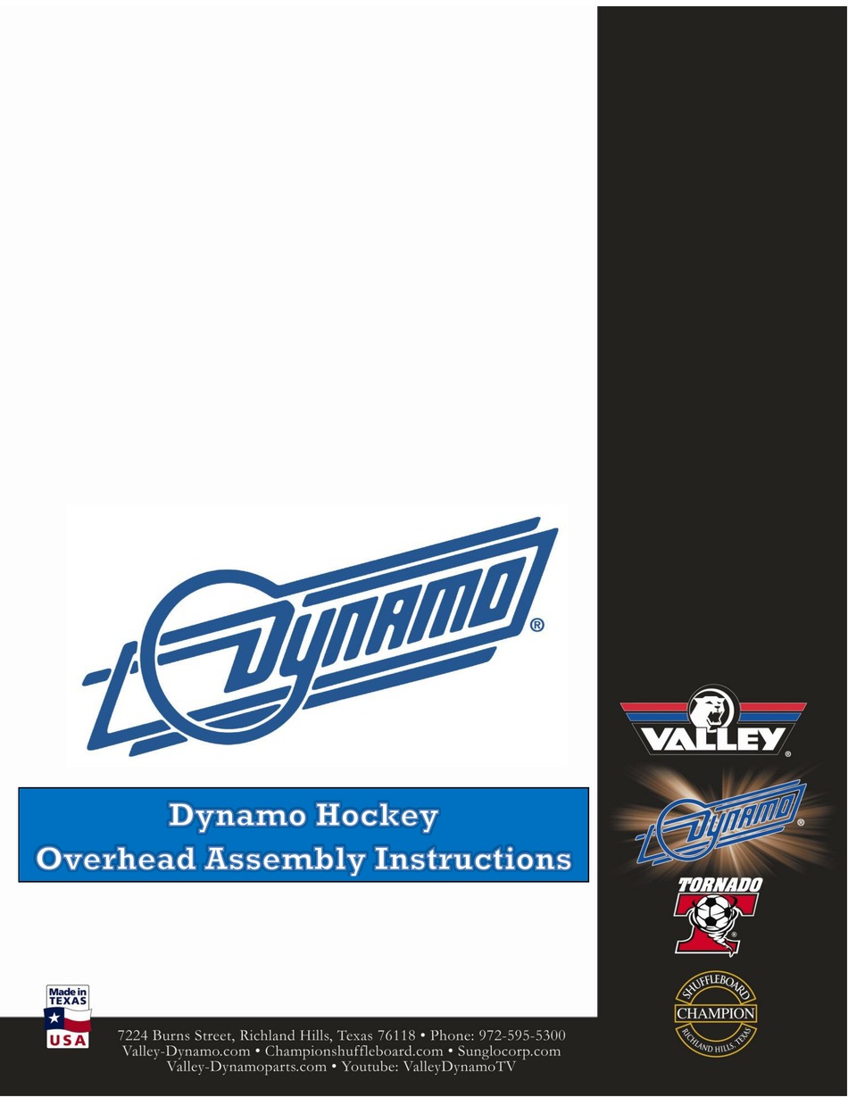 VALLEY DYNAMO HOCKEY ASSEMBLY INSTRUCTIONS MANUAL Pdf Download ManualsLib