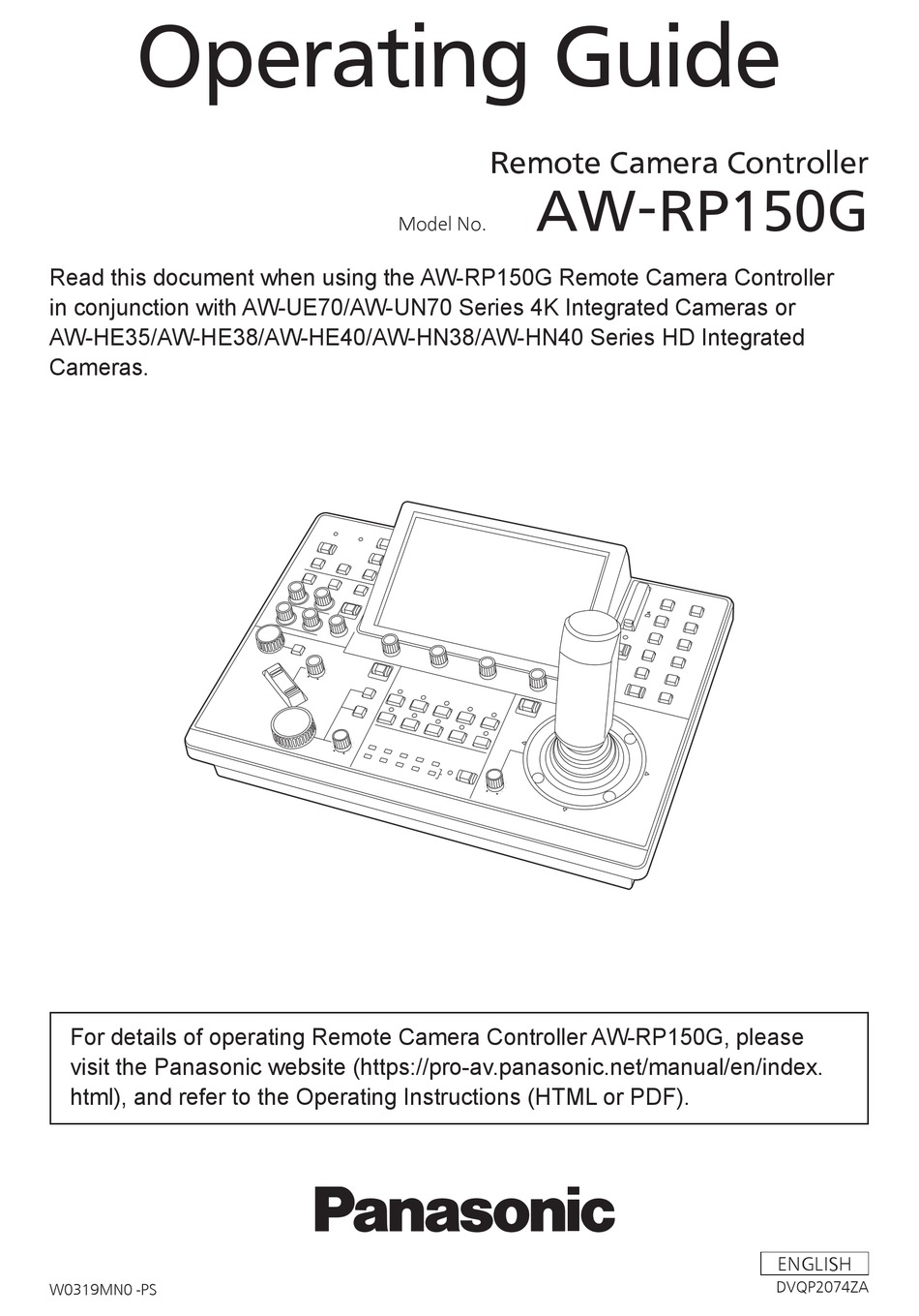 PANASONIC AWRP150G OPERATING MANUAL Pdf Download ManualsLib