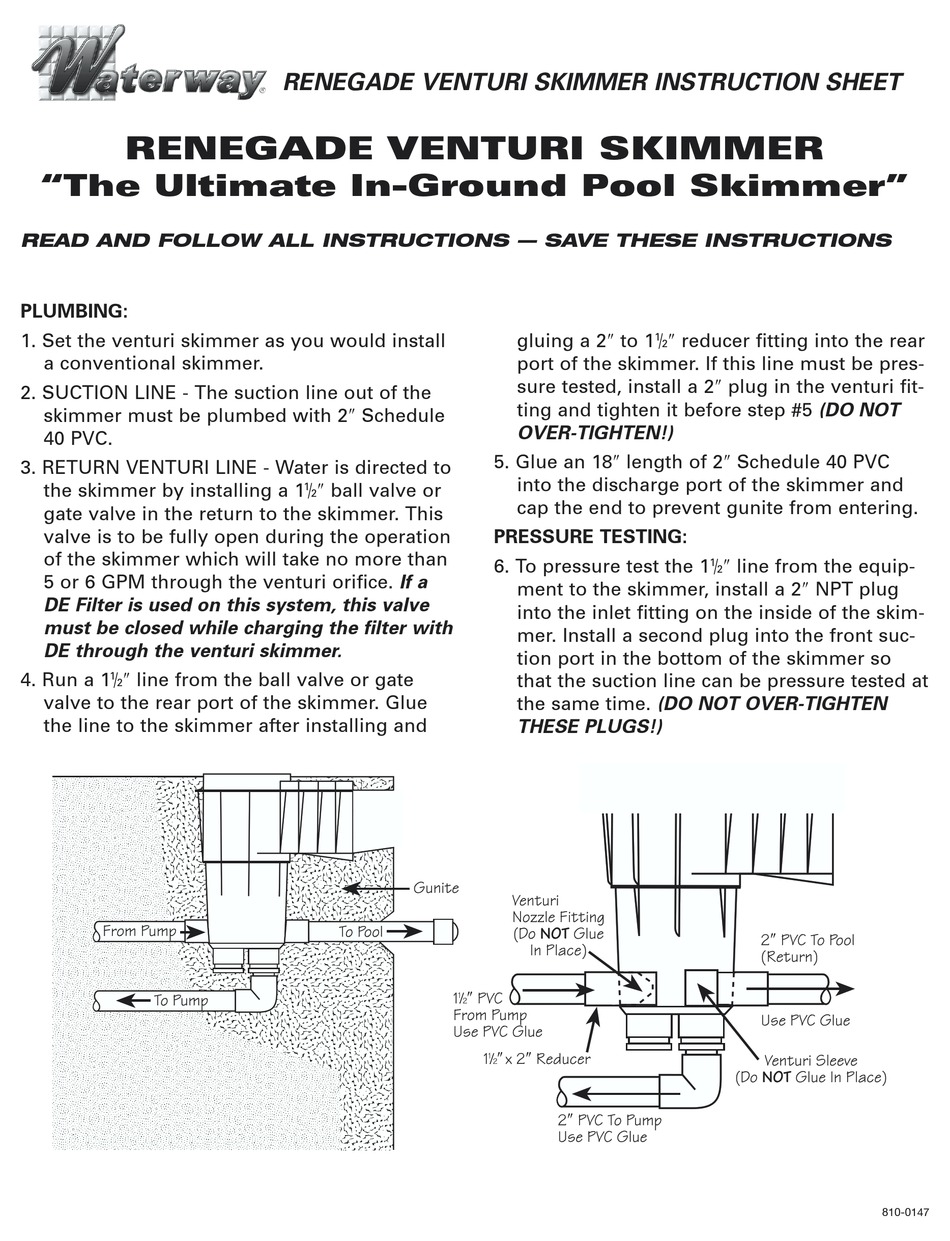Waterway Renegade Instruction Sheet Pdf Download Manualslib Waterway Renegade Instruction Sheet Pdf Download Manualslib