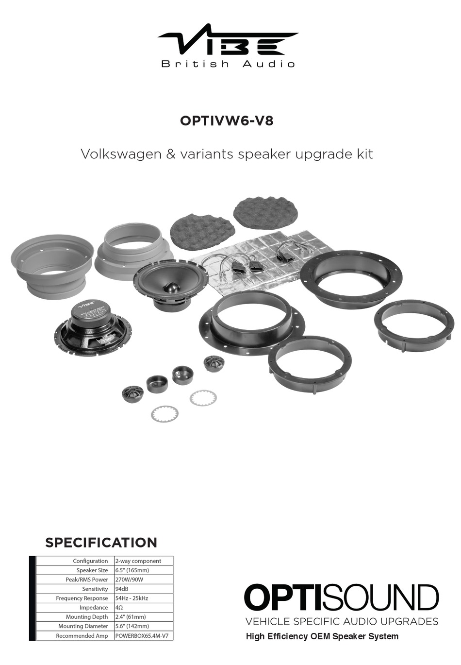 VIBE OPTIVW6V8 MANUAL Pdf Download ManualsLib