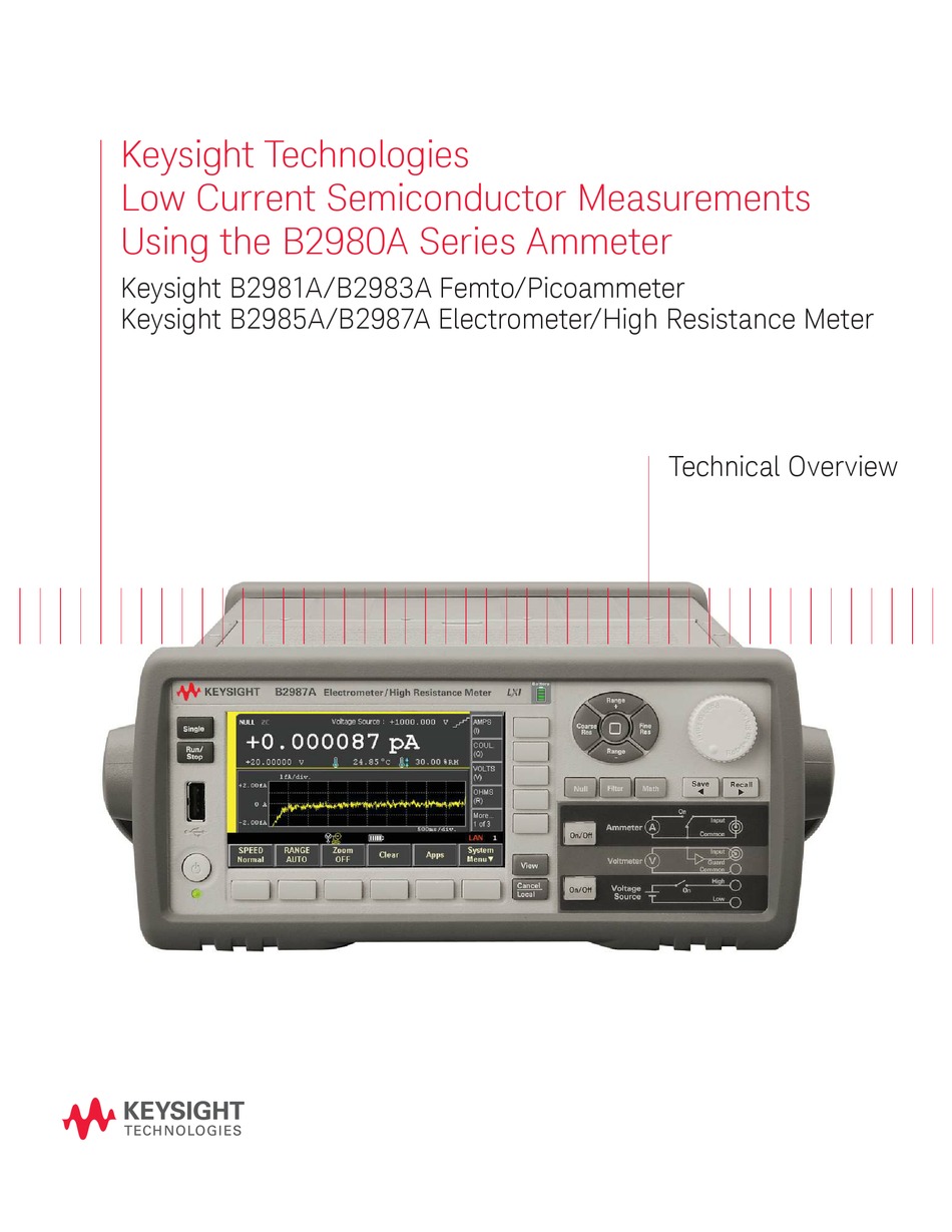KEYSIGHT B2980A SERIES TECHNICAL OVERVIEW Pdf Download ManualsLib