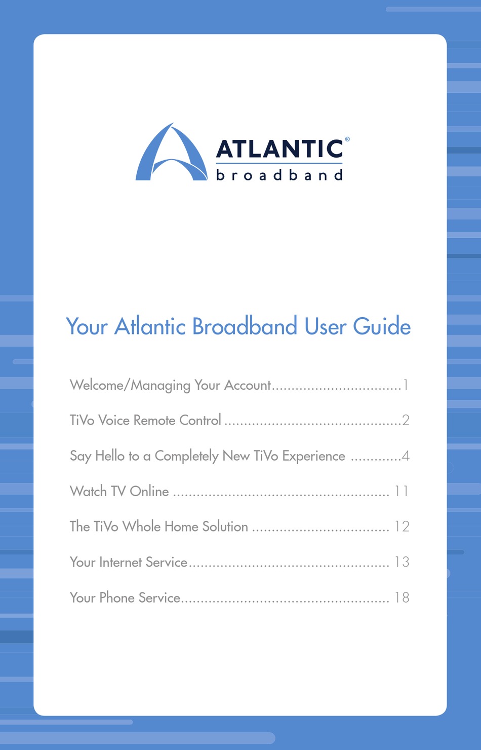 ATLANTIC BROADBAND TIVO USER MANUAL Pdf Download ManualsLib