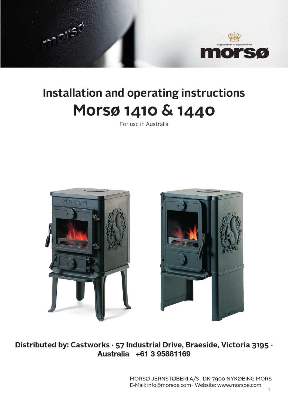 morso 1410 and 1440 on Morso 1410 Installation And Operating Instructions Manual Pdf Download Manualslib