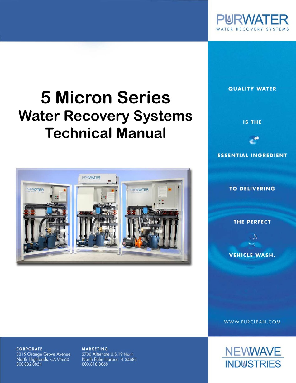 NEWWAVE PUREWATER PW 100-M5 SERIES TECHNICAL MANUAL Pdf Download ...