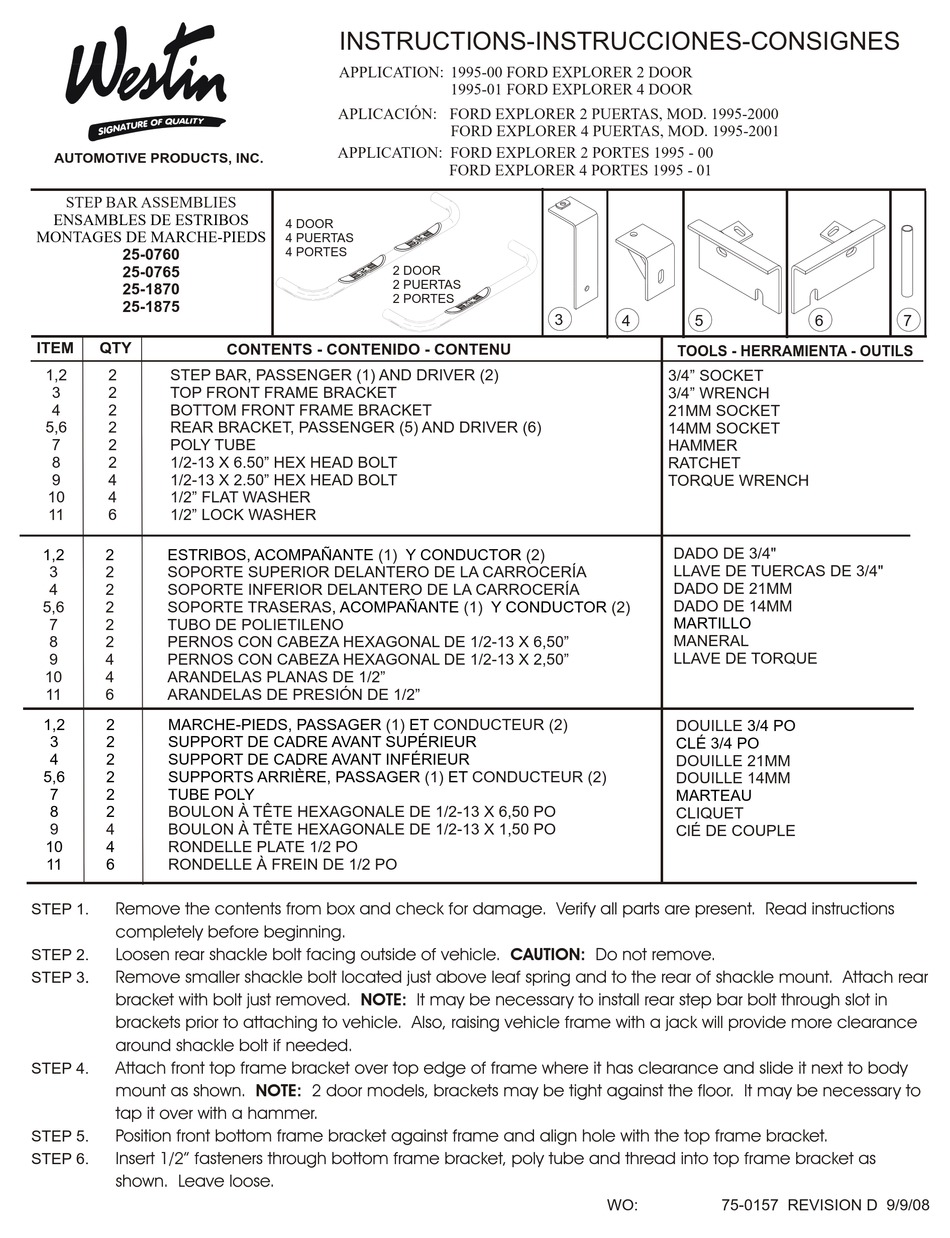 Westin 25 0760 Instructions Pdf Download Manualslib Westin 25 0760 Instructions Pdf Download Manualslib