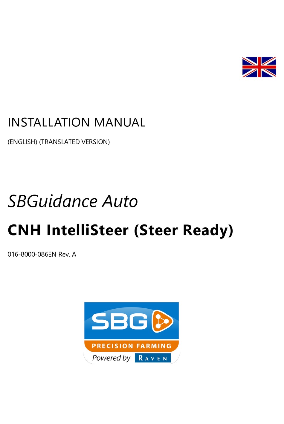 RAVEN SBGUIDANCE AUTO INSTALLATION MANUAL Pdf Download | ManualsLib