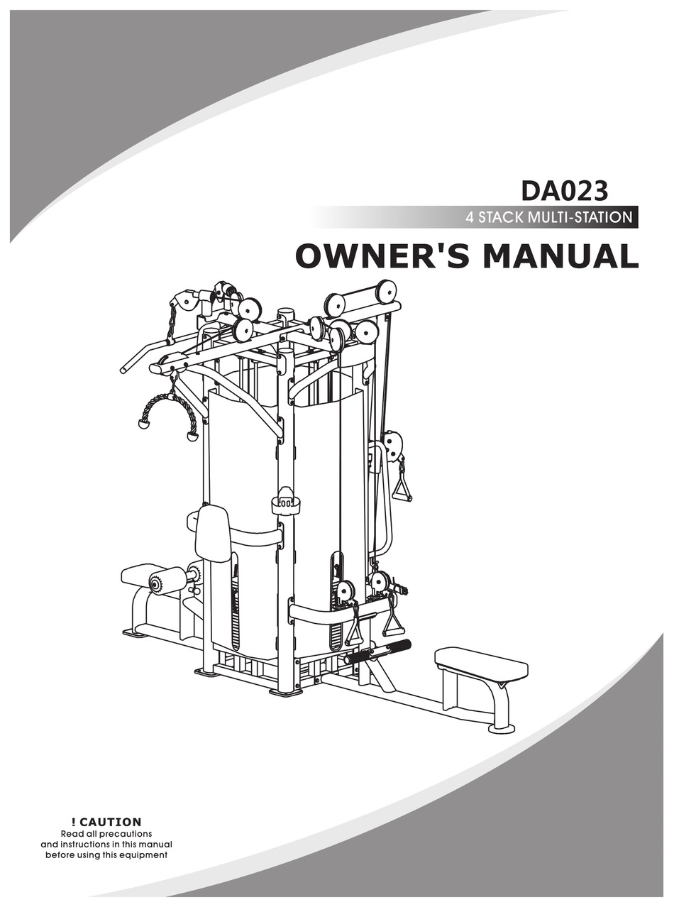 INSIGHT GYM CABLE JUNGLE DA023 OWNER'S MANUAL Pdf Download ManualsLib