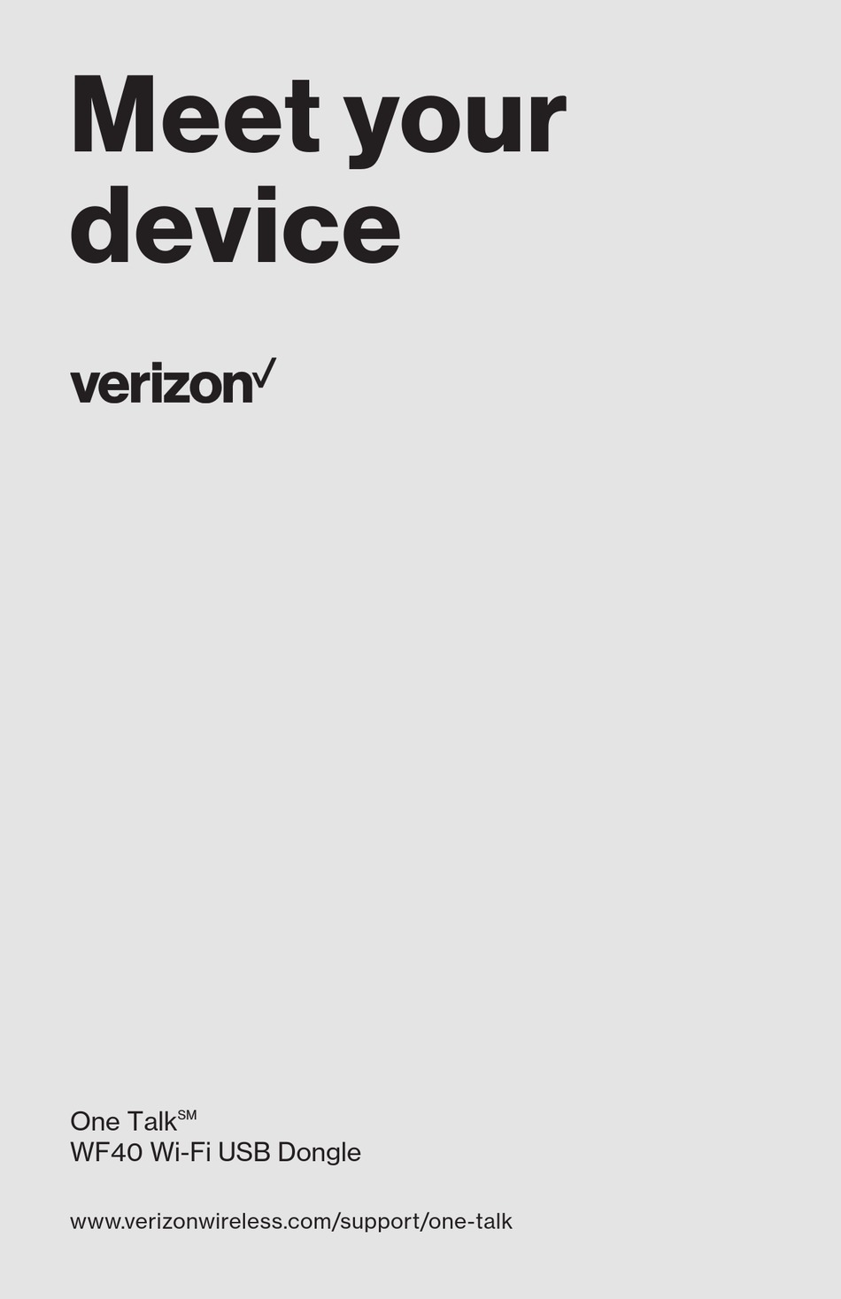 VERIZON ONE TALK SM WF40 MANUAL Pdf Download ManualsLib
