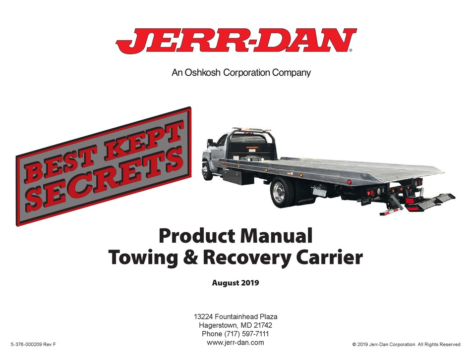 OSHKOSH JERRDAN 21RRSBW PRODUCT MANUAL Pdf Download ManualsLib