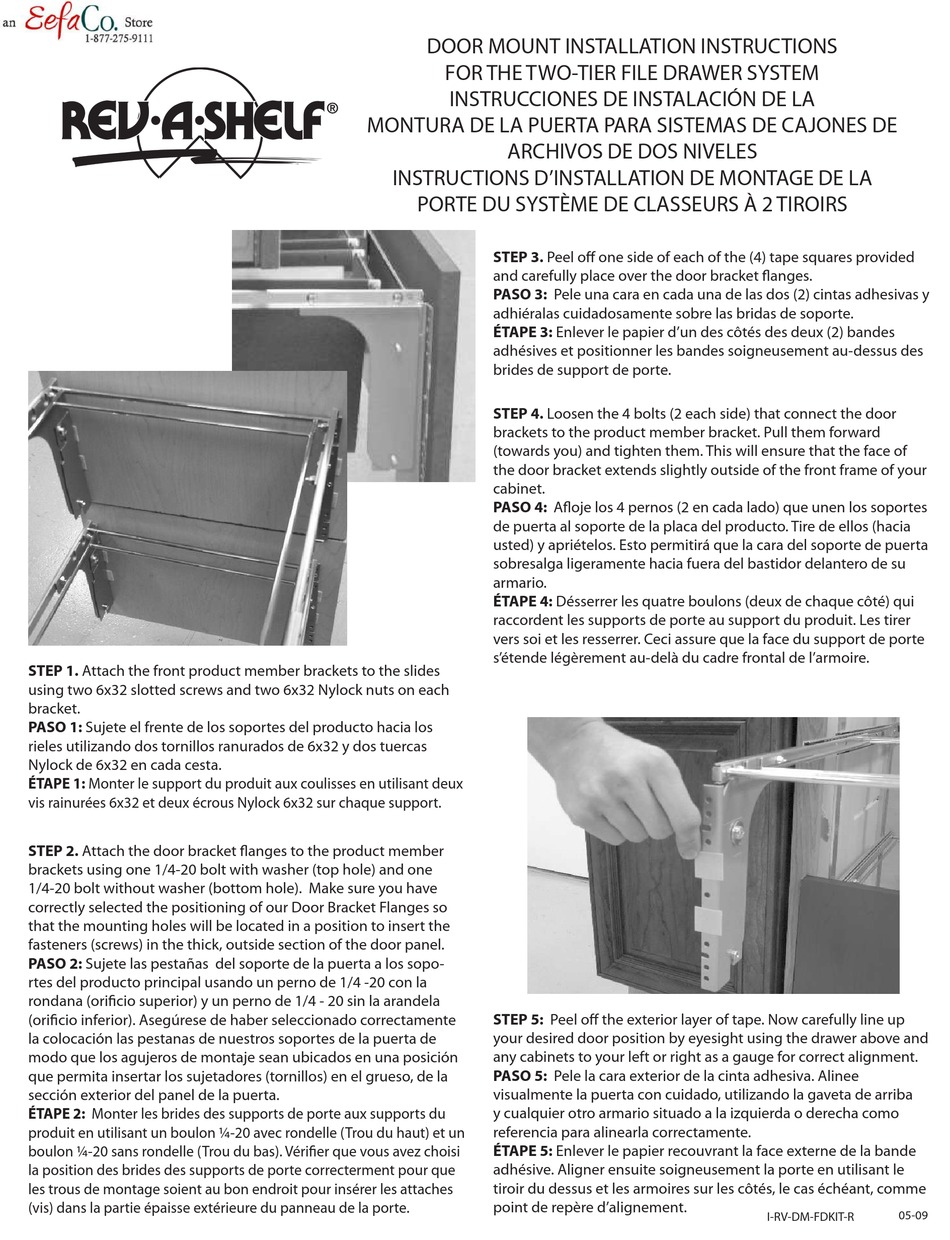 REVASHELF RVDMFDKIT INSTALLATION INSTRUCTIONS Pdf Download ManuaLib