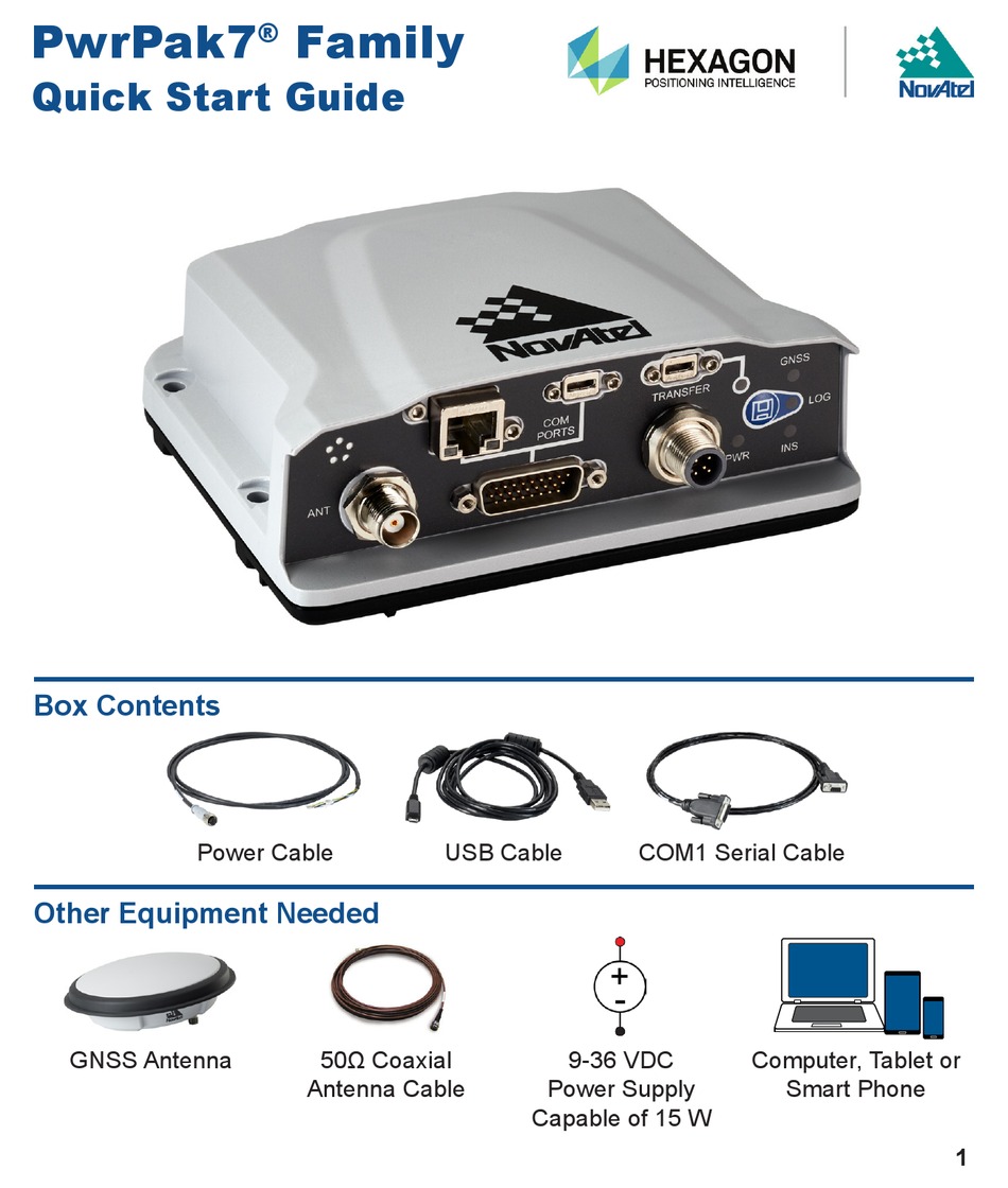 NOVATEL PWRPAK7 SERIES QUICK START MANUAL Pdf Download ManualsLib
