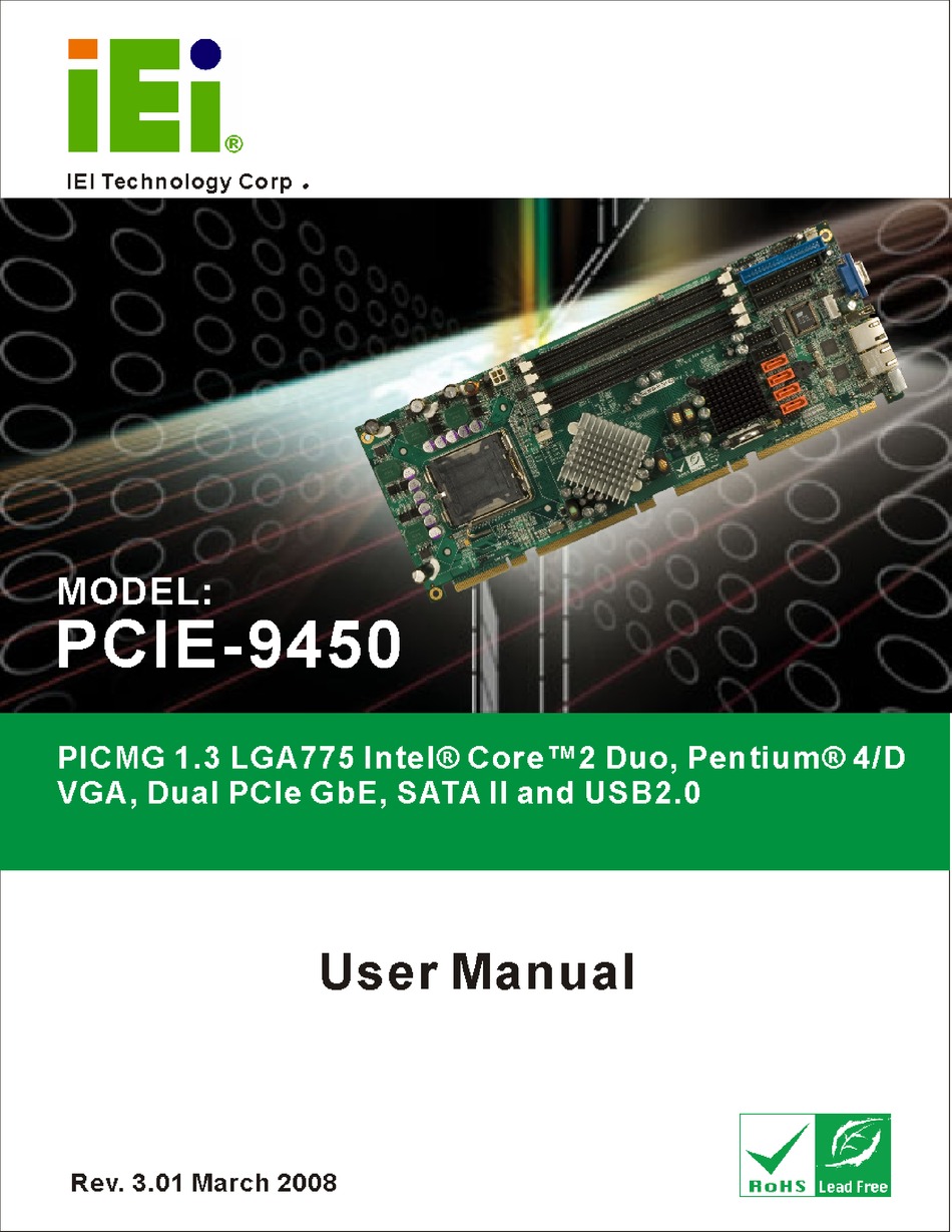 Iei Technology Pcie 9450 User Manual Pdf Download Manualslib