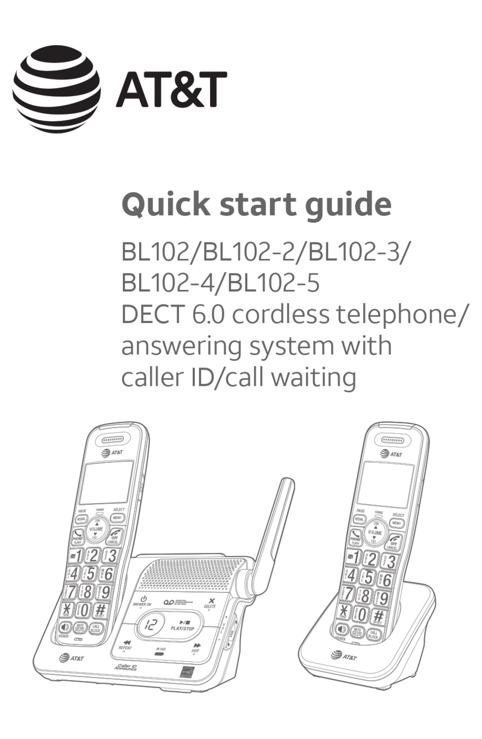 At T Bl102 Quick Start Manual Pdf Download Manualslib
