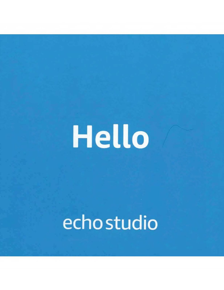 Amazon Echo Studio Getting To Know Manual Pdf Download Manualslib