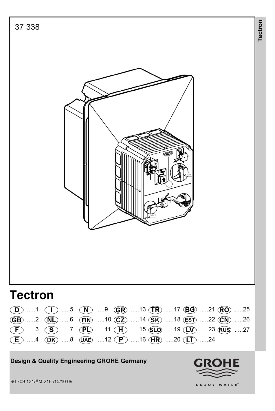 GROHE TECTRON MANUAL Pdf Download ManualsLib