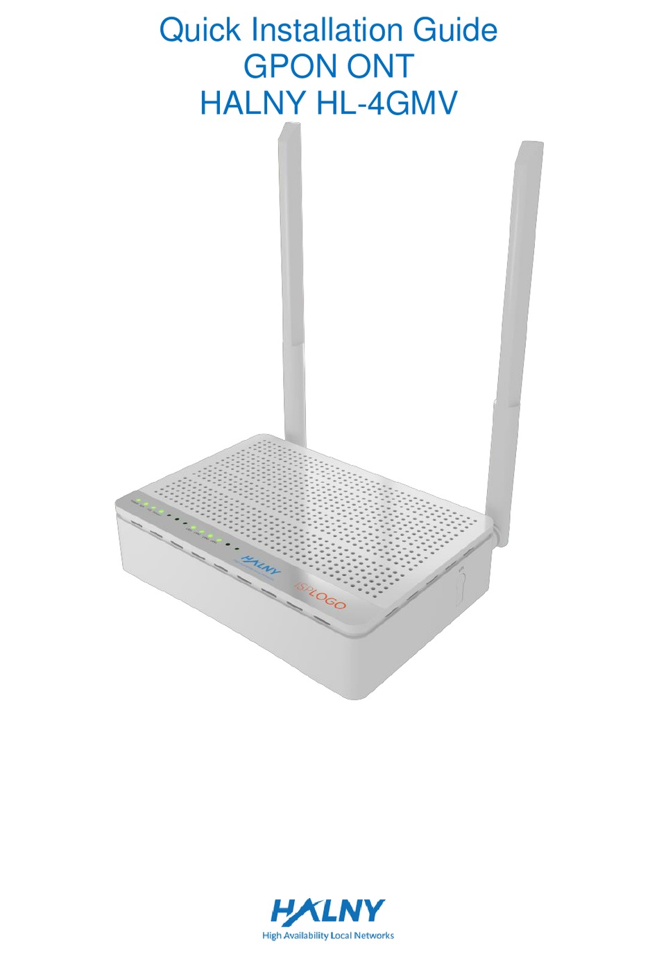 HALNY HL-4GMV QUICK INSTALLATION MANUAL Pdf Download | ManualsLib