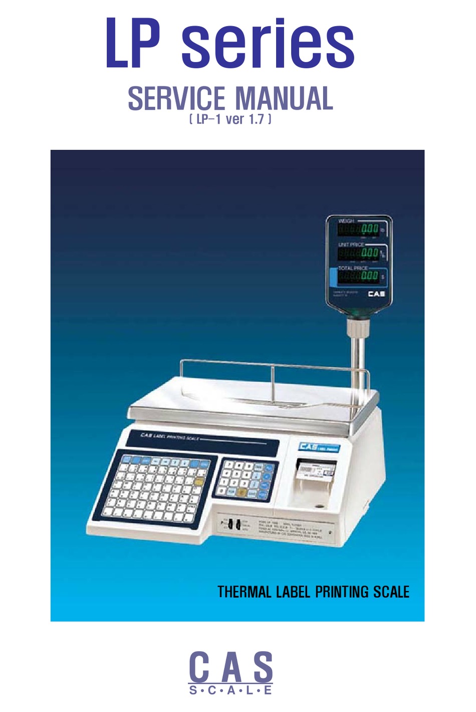 CAS SCALE LP SERIES SERVICE MANUAL Pdf Download | ManualsLib