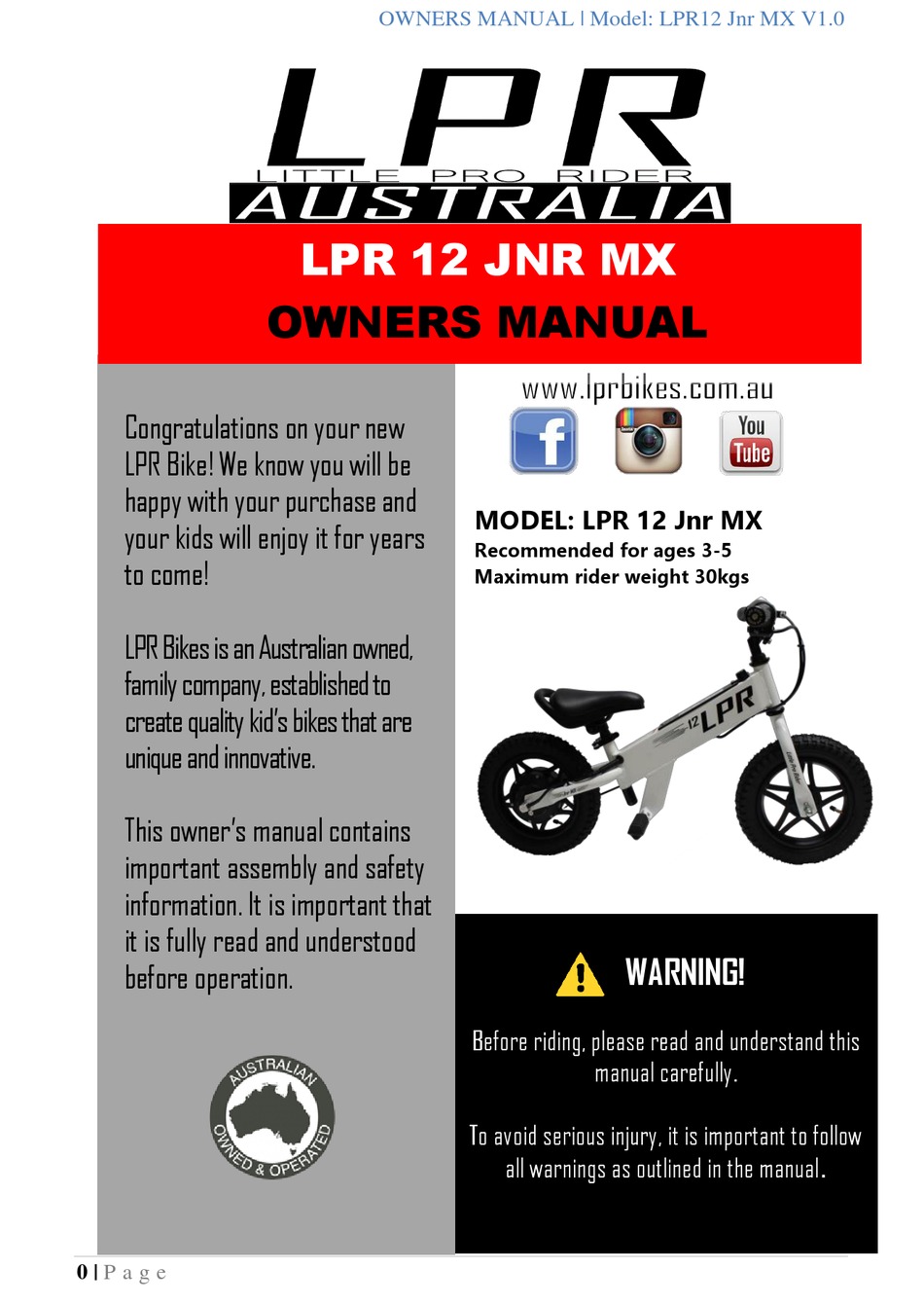 Lpr sales 12 bike