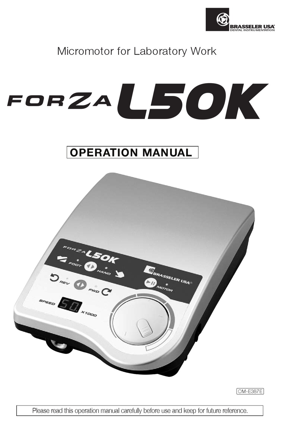 BRASSELER USA FORZA L50K OPERATION MANUAL Pdf Download ManualsLib