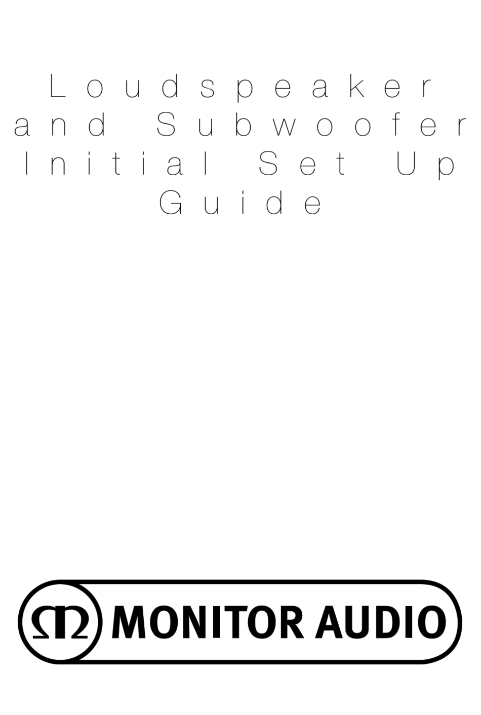 MONITOR AUDIO 3G SERIES INITIAL SETUP MANUAL Pdf Download ManualsLib