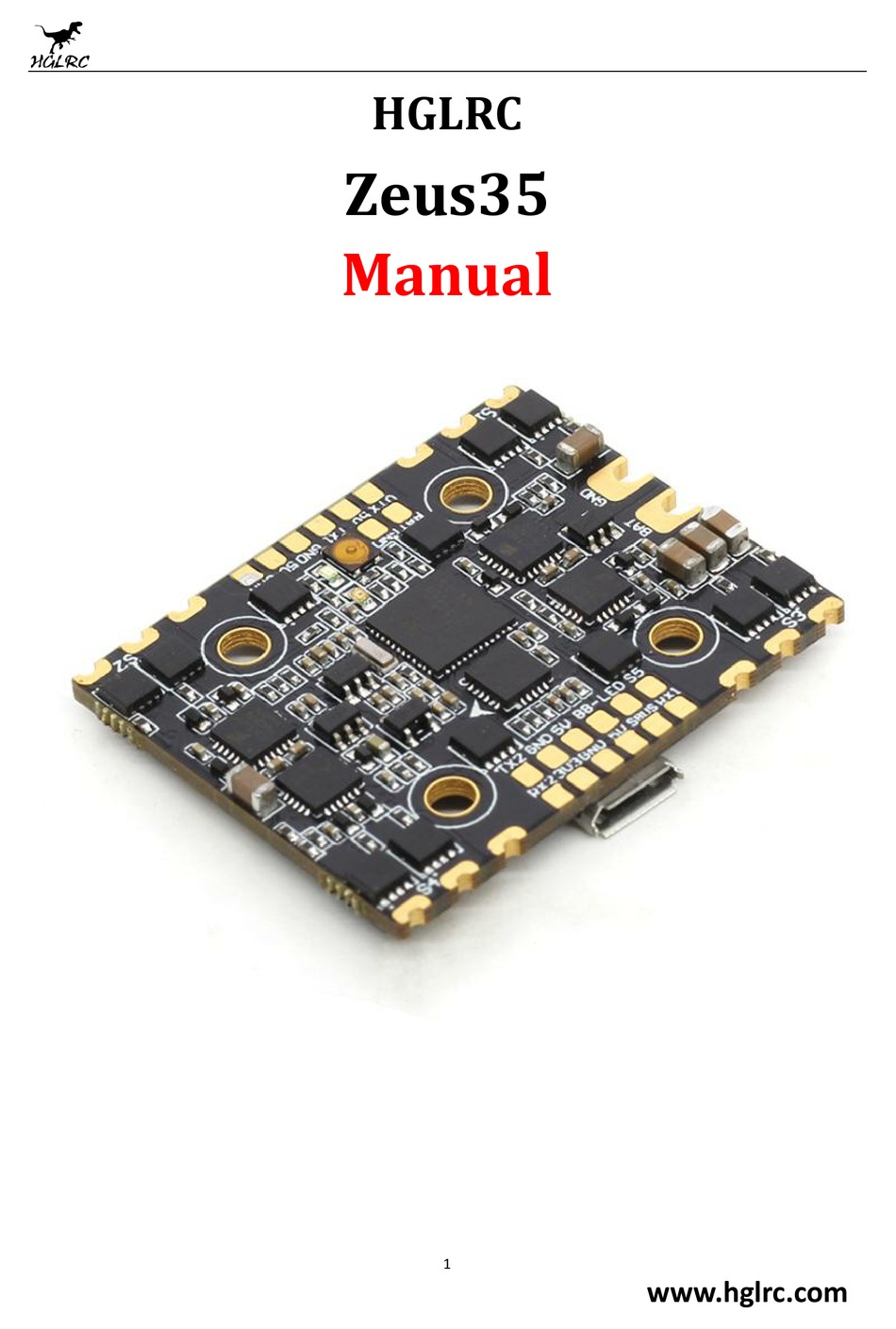 HGLRC ZEUS35 MANUAL Pdf Download ManualsLib