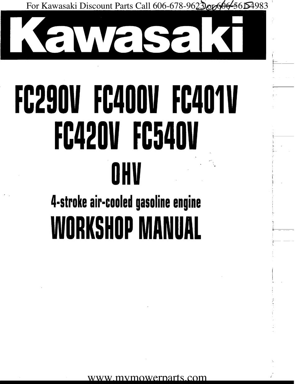 Choke Adjustment Slow Idle Speed Adjustment Kawasaki Fc290v Workshop Manual Page Manualslib