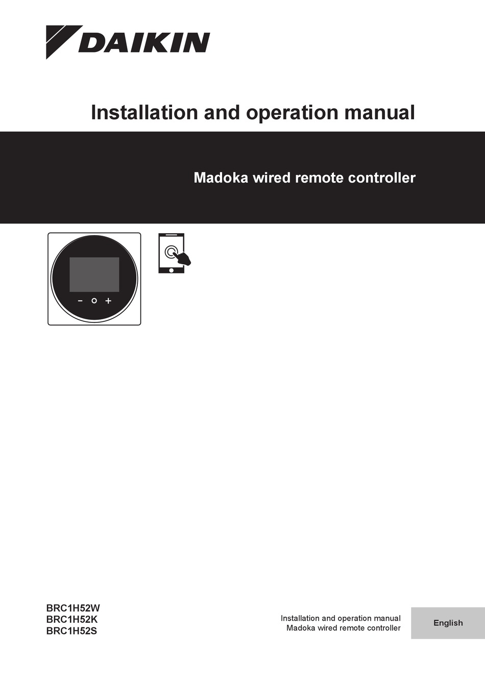 DAIKIN MADOKA INSTALLATION AND OPERATION MANUAL Pdf Download | ManualsLib