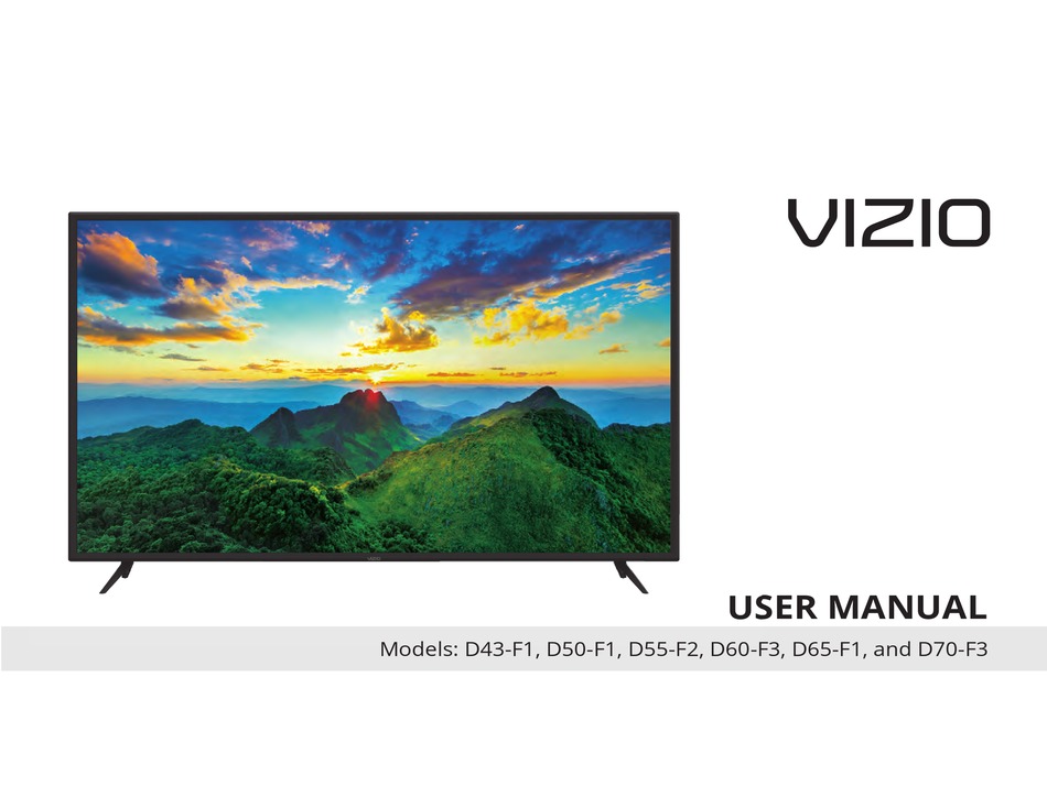VIZIO D43-F1 USER MANUAL Pdf Download | ManualsLib
