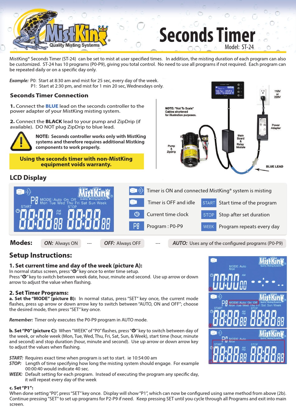 MISTKING SECONDS TIMER QUICK START MANUAL Pdf Download ManualsLib
