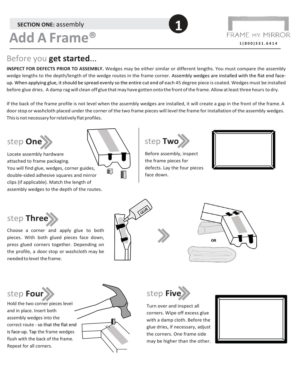 FRAME MY MIRROR ADD A FRAME QUICK MANUAL Pdf Download ManualsLib