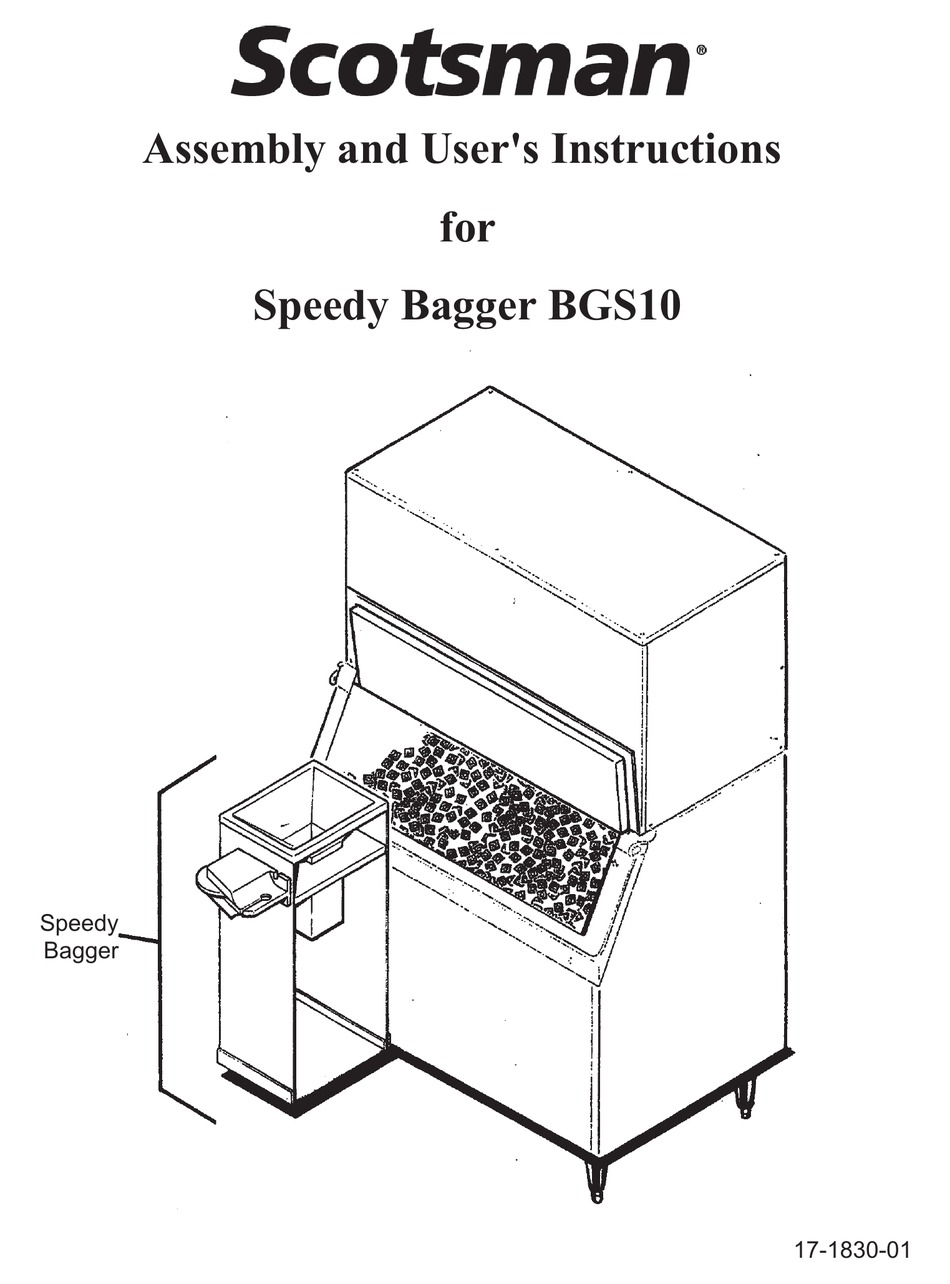 SCOTSMAN BGS10 ASSEMBLY AND USER INSTRUCTIONS Pdf Download ManualsLib