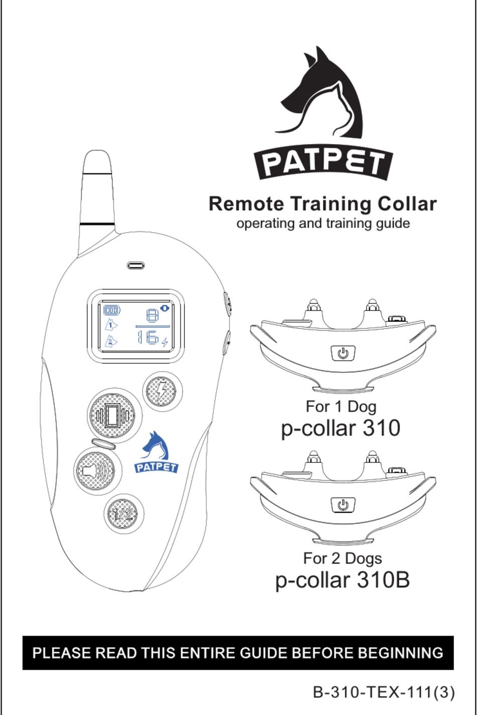 PATPET P-COLLAR 310 OPERATING AND TRAINING MANUAL Pdf Download | ManualsLib