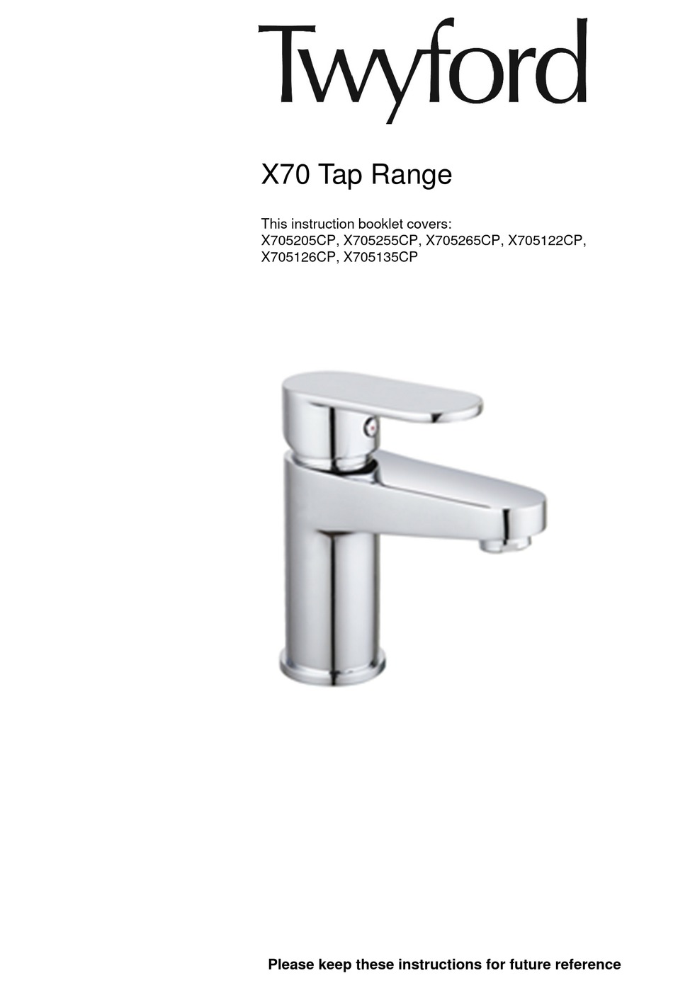 TWYFORD X70 SERIES INSTRUCTION BOOKLET Pdf Download ManualsLib