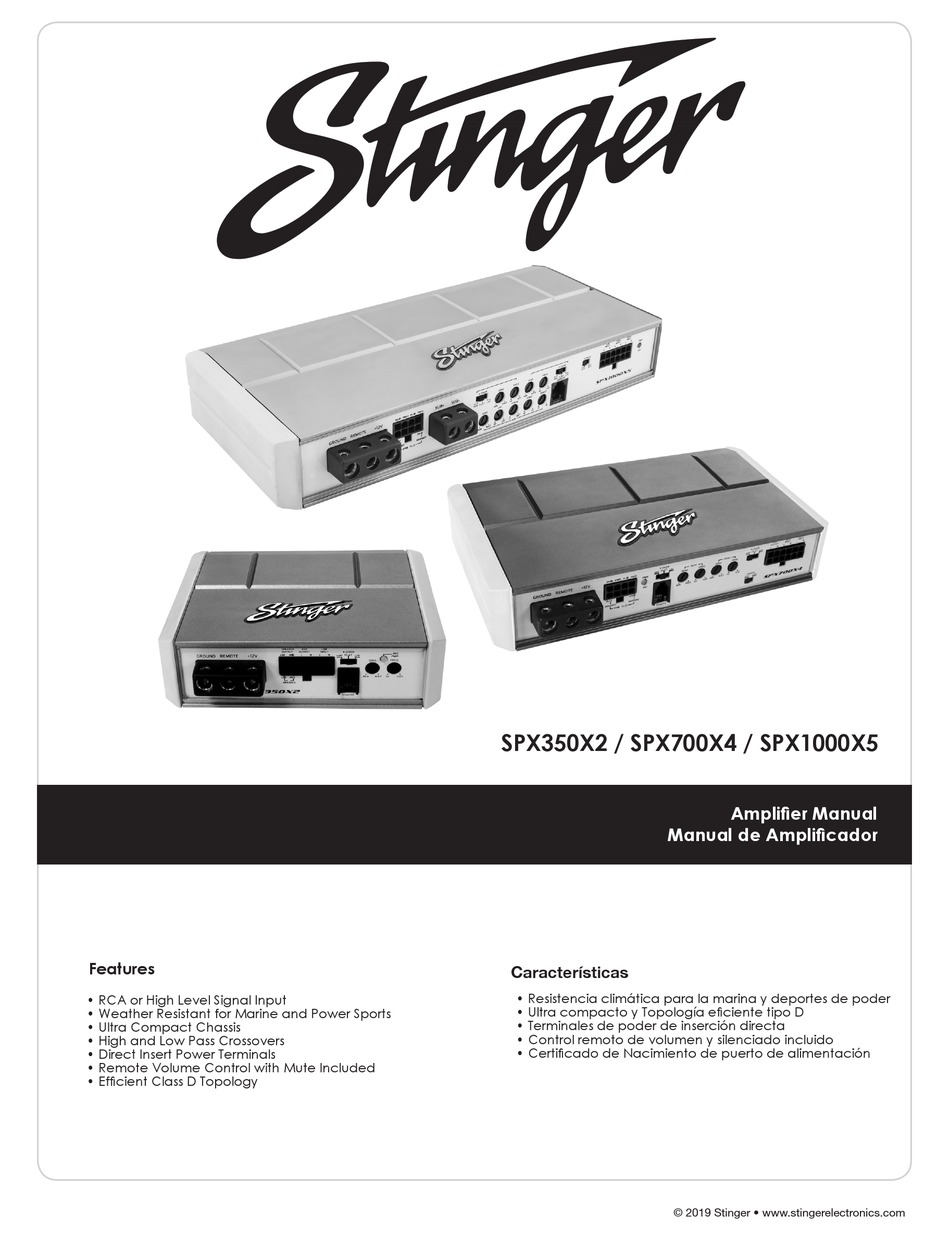STINGER SPX350X2 MANUAL Pdf Download ManualsLib