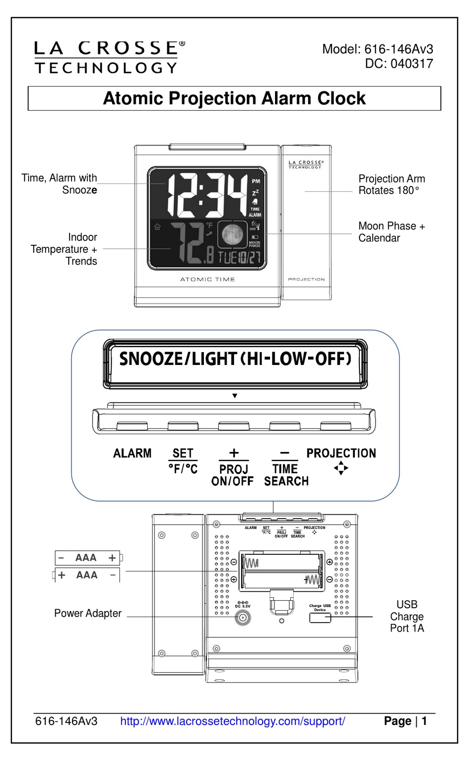 LA CROSSE TECHNOLOGY 616146AV3 QUICK START MANUAL Pdf Download