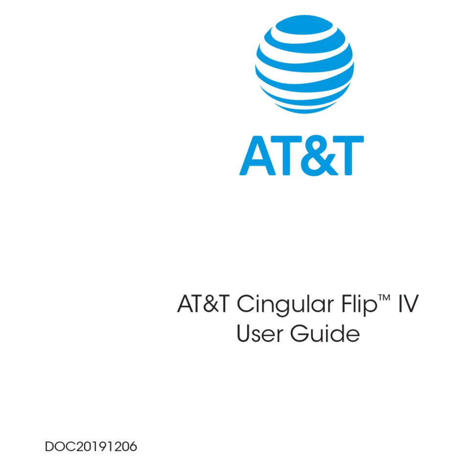 AT&T CINGULAR FLIP IV USER MANUAL Pdf Download | ManualsLib