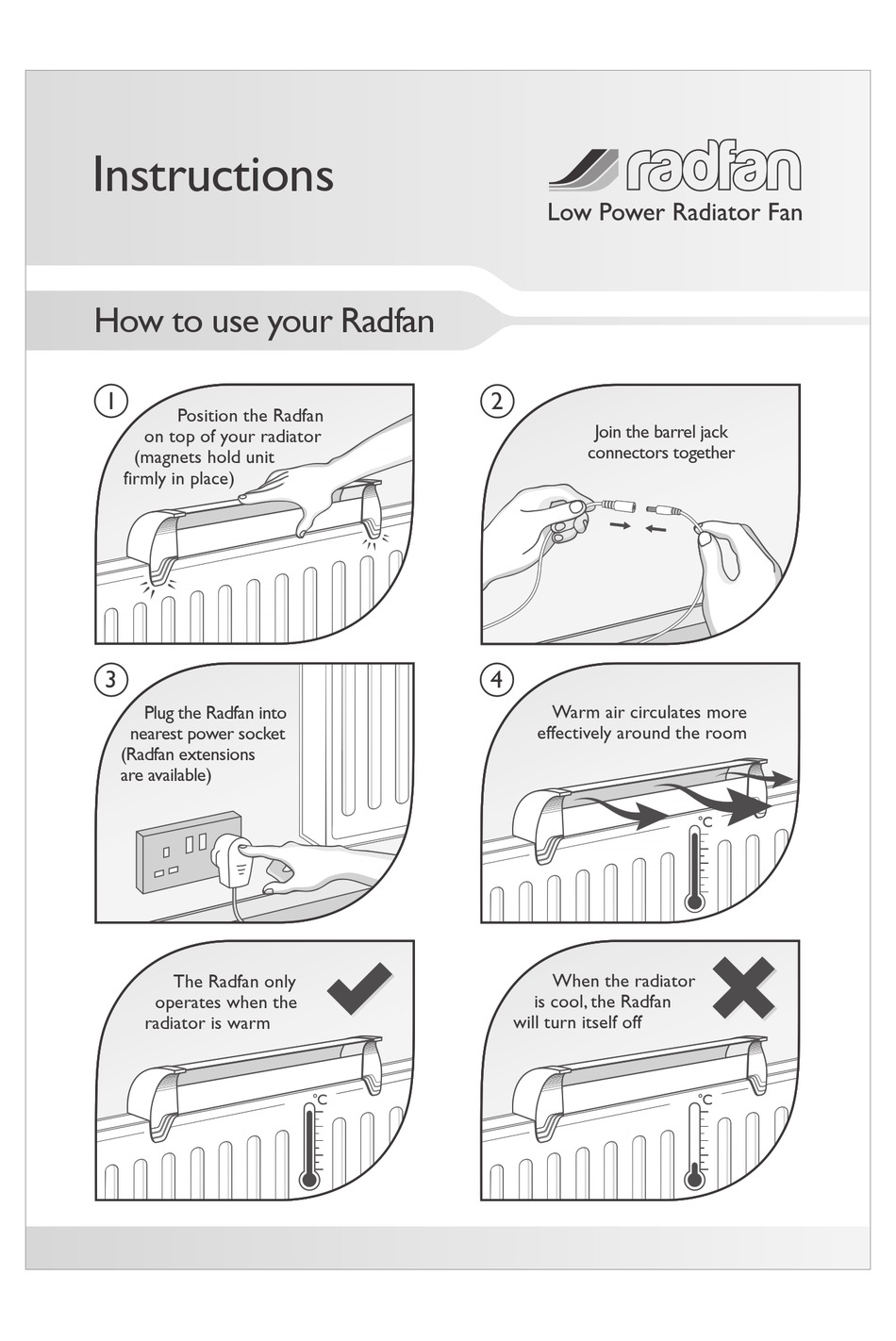 RADFAN CLASSIC SMALL INSTRUCTIONS Pdf Download | ManualsLib