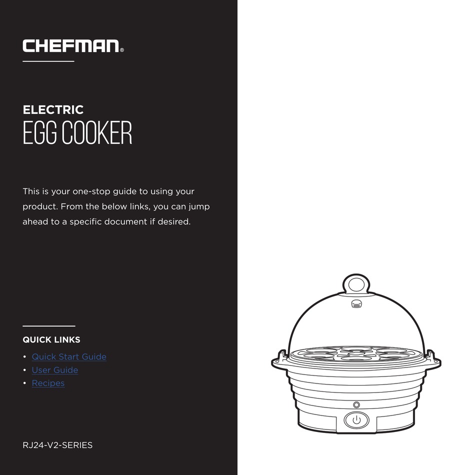 CHEFMAN Eelectric EGG Cooker User Manual