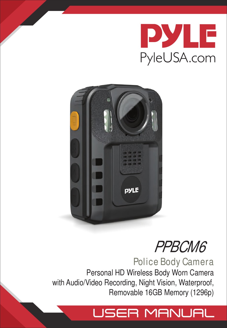 pyle hd security body camera ppbcm6