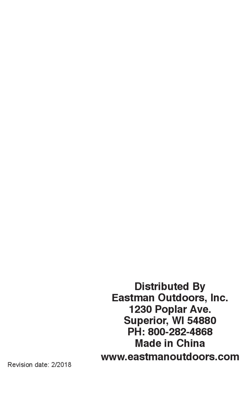 EASTMAN OUTDOORS 38245 INSTRUCTIONS AND CARE Pdf Download ManualsLib