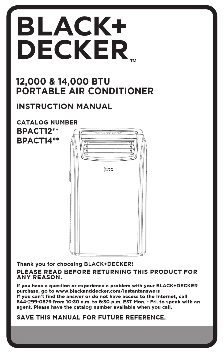 blueway air conditioner instruction manual