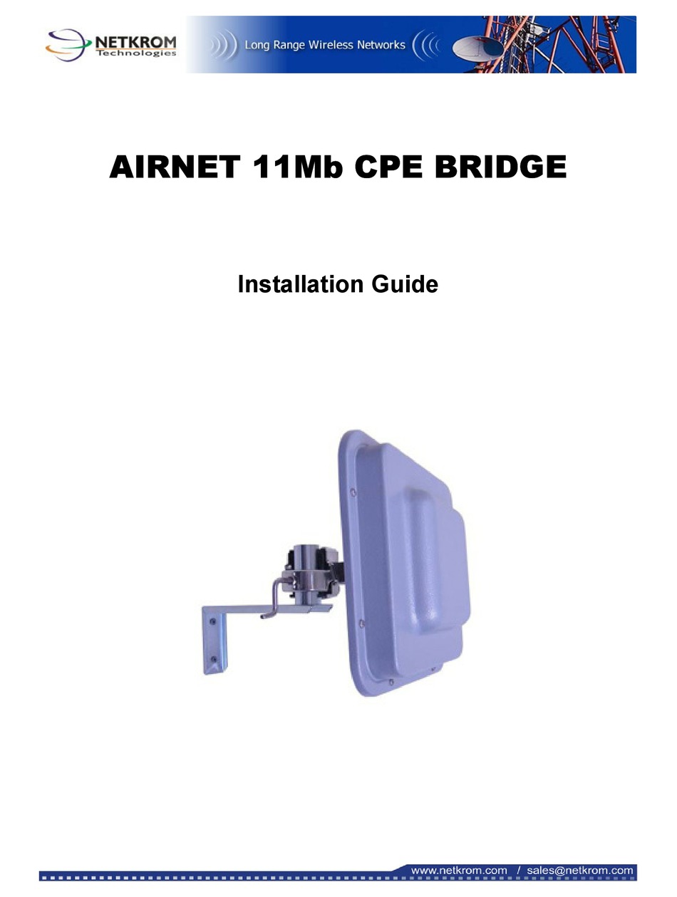 netkrom-airnet-11mb-cpe-bridge-installation-manual-pdf-download